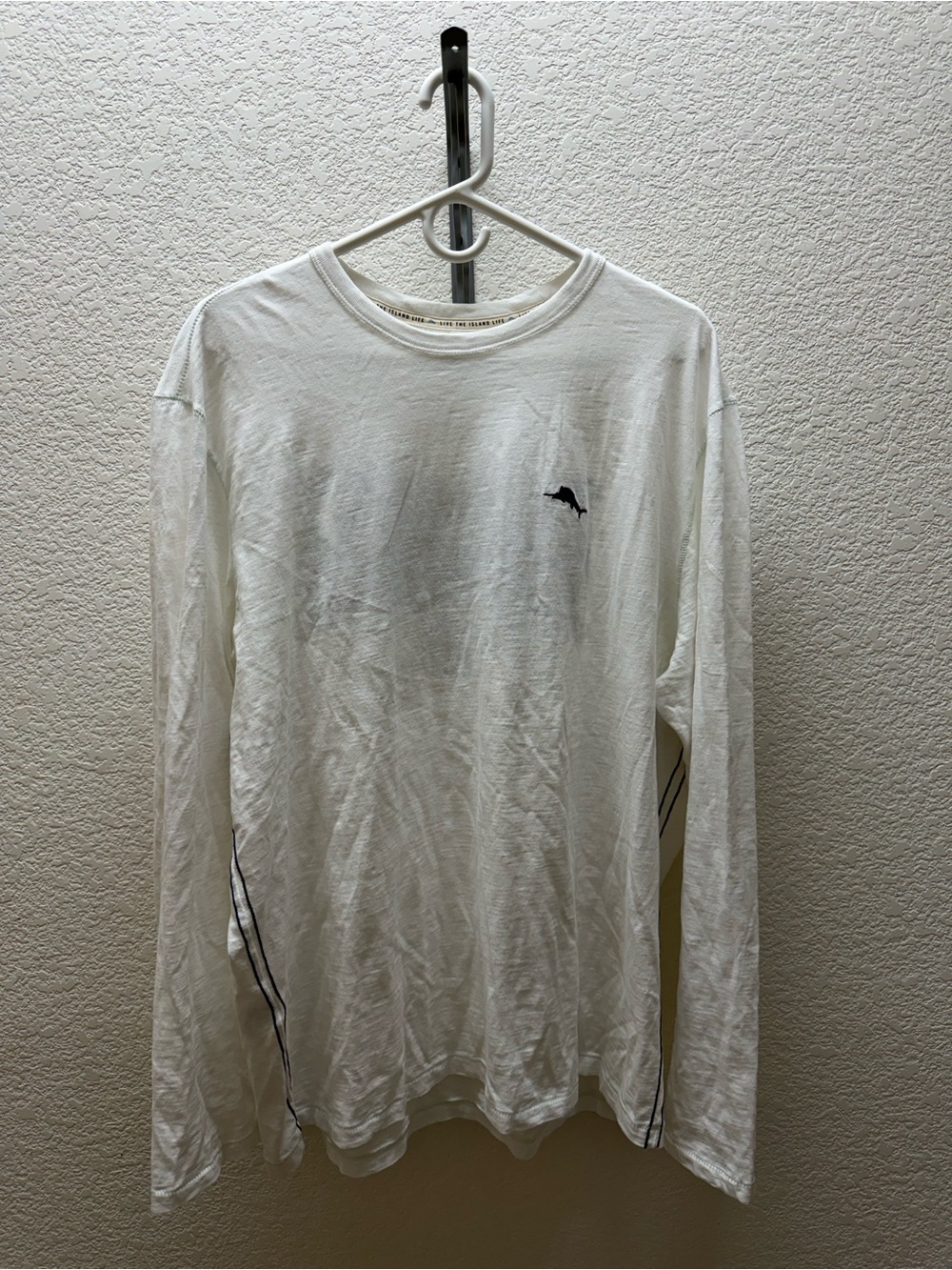 Tommy Bahama Men's Long Sleeve Crewneck Shirt - White